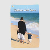 Create Your Own Photo Golf Towel Gift Custom Text Golfhanddoek (Voorkant)