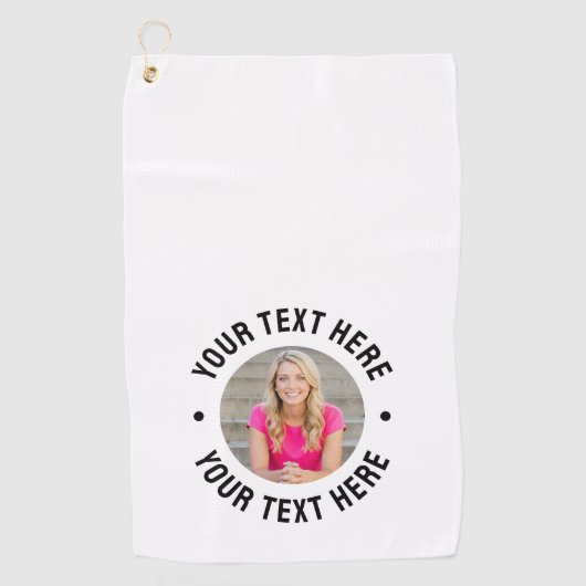 Create your Own Photo Golfhanddoek (Voorkant)