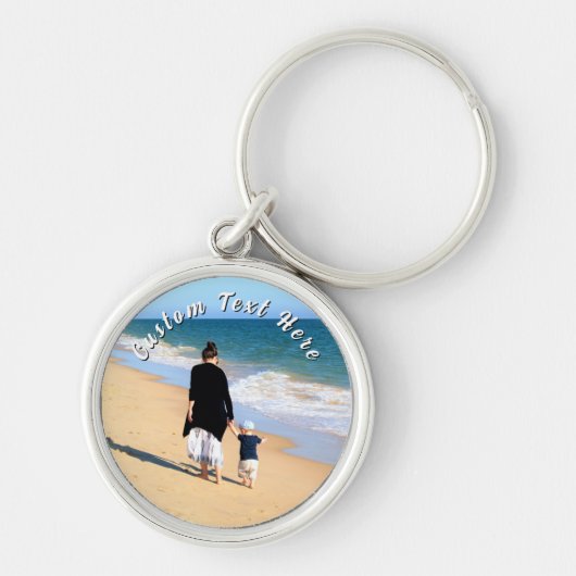 Create Your Own Photo Keychains Gift Custom Text Sleutelhanger (Voorkant)