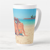 Create Your Own Photo Latte Mug Gift Mok (Rechterhoek)