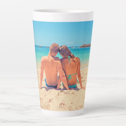 Create Your Own Photo Latte Mug Gift Mok (Voorkant)