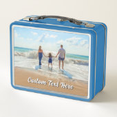 Create Your Own Photo Metal Lunch Box with Text (Achterkant)