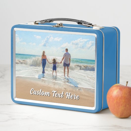 Create Your Own Photo Metal Lunch Box with Text (In situ)