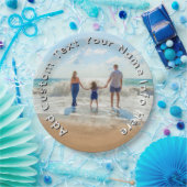 Create Your Own Photo Paper Plates Custom Text Papieren Bordje (Feest)