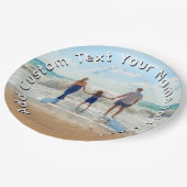 Create Your Own Photo Paper Plates Custom Text Papieren Bordje (Gekanteld)