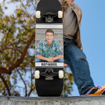 Create your Own Photo Persoonlijk Skateboard<br><div class="desc">Personalized Photo Skateboard. This custom skateboard features your own photo printed in the center back for a bold, personal touch. The design includes a clean white bar beneath the photo, giving you a dedicated spot to add your name in a bold black font for a crisp, modern look. Whether it’s...</div>
