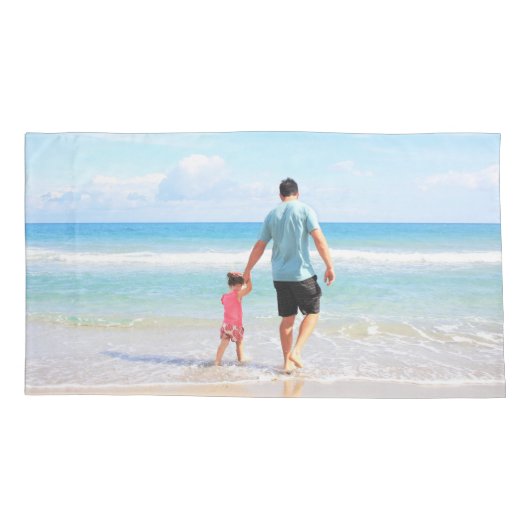 Create Your Own Photo Pillow Case Personalize Gift Kussensloop (Achterkant)