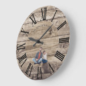Create Your Own Photo Rustic Wood Clock Grote Klok (Hoek)