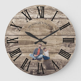 Create Your Own Photo Rustic Wood Clock Grote Klok