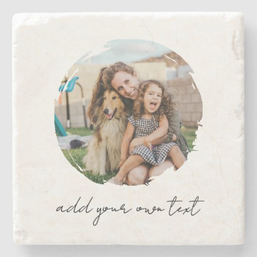 Create Your Own Photo Stenen Onderzetter (Voorkant)
