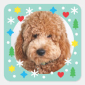 Create Your Own Photo Sticker Holiday Green (Voorkant)