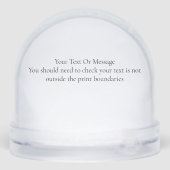 Create Your Own Photo Text Sneeuwbol (Achterkant)