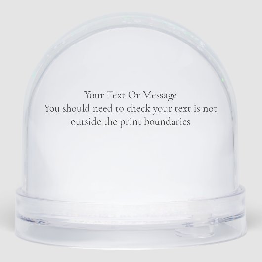 Create Your Own Photo Text Sneeuwbol (Achterkant)