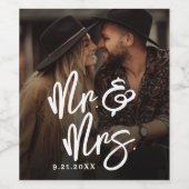 Create Your Own Photo Wedding Wijn Etiket (Enkel label)