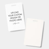 Create Your Own Picture Vertical PVC Plastic Badge (Front & Back)