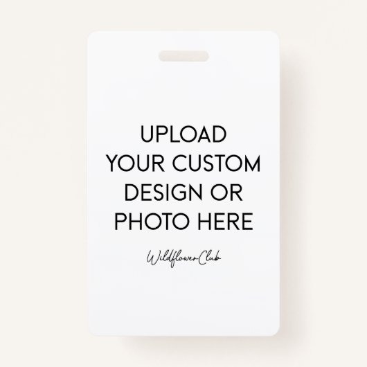 Create Your Own Picture Vertical PVC Plastic Badge (Voorkant)