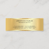 Create Your Own Professional Elegant Faux Gold Mini Visitekaartje (Achterkant)