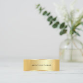 Create Your Own Professional Elegant Faux Gold Mini Visitekaartje (Staand voorkant)