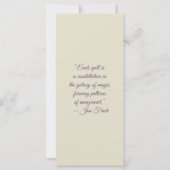 Create Your Own Purple Fox Floral Bookmark Card (Achterkant)