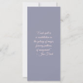 Create Your Own Purple Kitten Floral Bookmark Card (Achterkant)