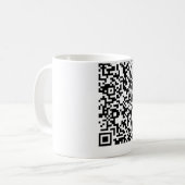Create Your Own QR Code Funny Coffee Mug Gift Koffiemok (Voorkant links)