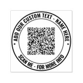 Create Your Own QR Code Round Stamp Template Zelfinktende Stempel (Design)