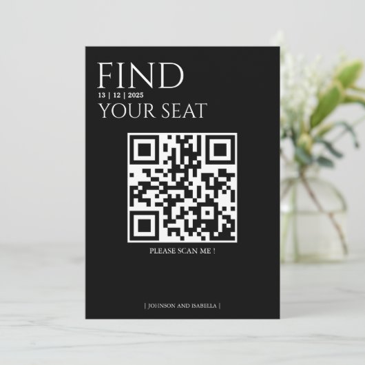 Create your own QR Code Seating Chart (Staand voorkant)