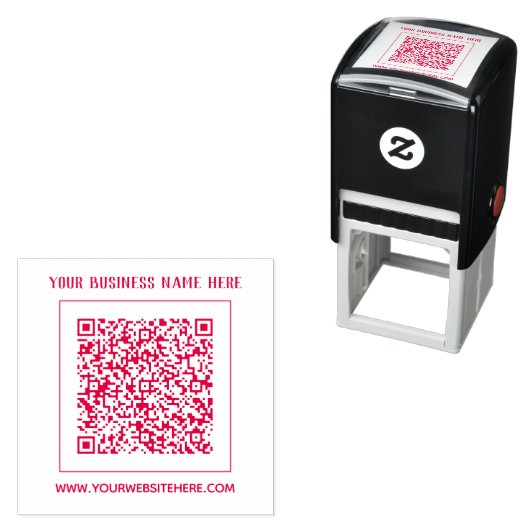 Create Your Own QR Code Stamp Template Custom Text Zelfinktende Stempel (In situ)