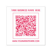 Create Your Own QR Code Stamp Template Custom Text Zelfinktende Stempel (Design)