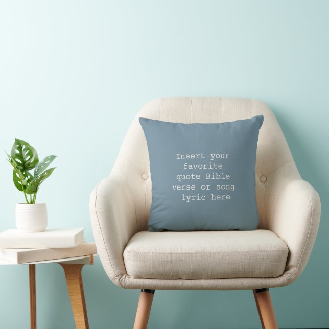 Create Your Own Quote Pillow – Personalized Dusty  Kussen (Stoel)