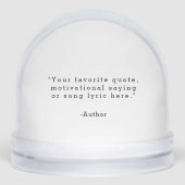 Create Your Own Quote Sneeuwbol (Voorkant)