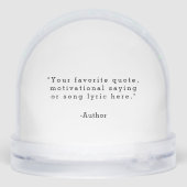 Create Your Own Quote Sneeuwbol (Achterkant)