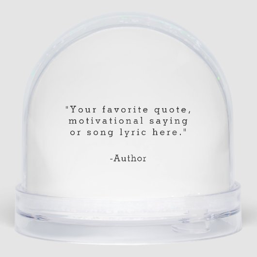 Create Your Own Quote Sneeuwbol (Achterkant)