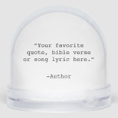 Create Your Own Quote Sneeuwbol (Achterkant)