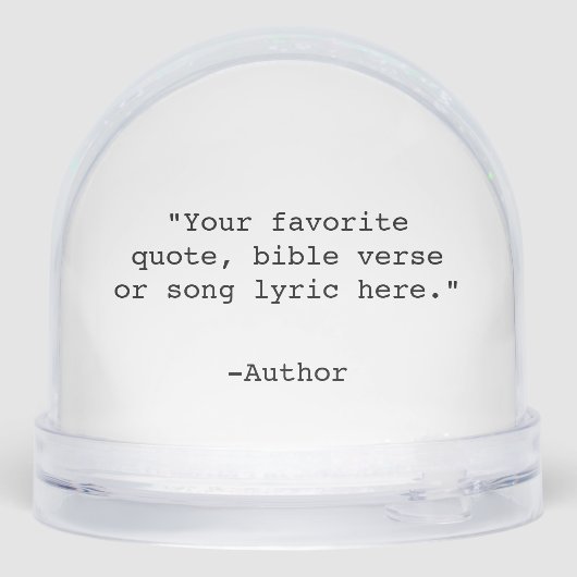 Create Your Own Quote Sneeuwbol (Achterkant)