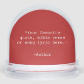 Create Your Own Quote Sneeuwbol (Voorkant)