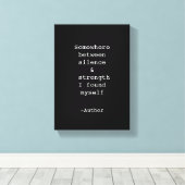 Create Your Own Quote Stretched Canvas Print (Insitu (Houten vloer))