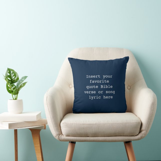 Create Your Own Quote Throw Pillow Kussen (Stoel)