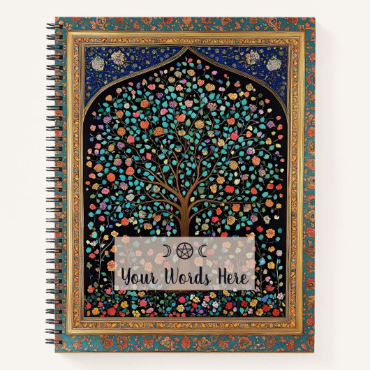Create Your Own Rainbow Tree of Life Tapestry Notitieboek (Voorkant)
