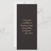 Create Your Own Reading White Cat Bookmark Card (Achterkant)
