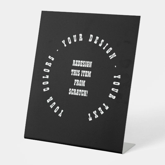 Create Your Own Reclamebord Met Voetstuk (Voorkant)