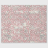 Create Your Own Red & Green Geometric Deer Cadeaupapier (Vlak)