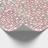 Create Your Own Red & Green Geometric Deer Cadeaupapier (Hoek)