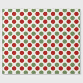 Create Your Own Red, Green & Gold Polka Dots Cadeaupapier (Vlak)