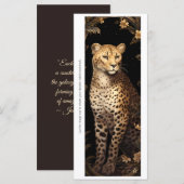 Create Your Own Regal Cheetah Floral Bookmark Card (Voorkant / Achterkant)