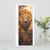 Create Your Own Regal Floral Lion Bookmark Card (Staand voorkant)