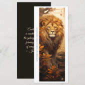 Create Your Own Regal Floral Lion Bookmark Card (Voorkant / Achterkant)