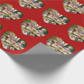 Create Your Own Repeating Hearts 8 Photo Collage Cadeaupapier (Hoek)