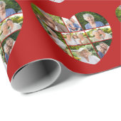 Create Your Own Repeating Hearts 8 Photo Collage Cadeaupapier (Rol Hoek)