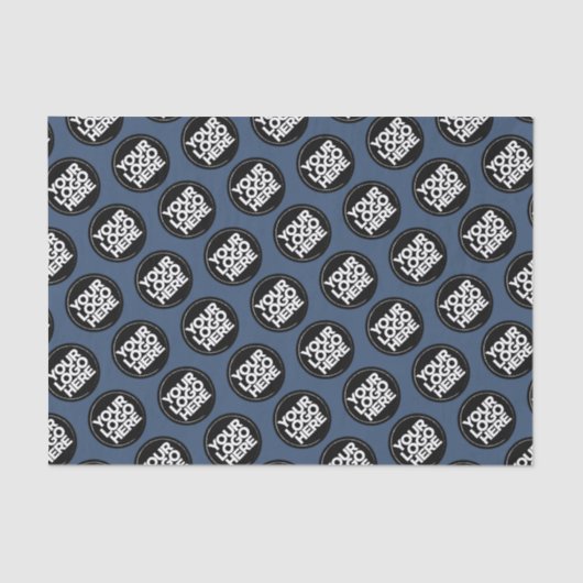 Create your own Repeating Logo Background Blue Tissuepapier (Voorkant)